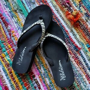 ROHB Black and Silver Women's Sandals